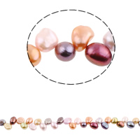 Barock kultivierten Süßwassersee Perlen, Natürliche kultivierte Süßwasserperlen, gemischte Farben, 8-9mm, Bohrung:ca. 0.8mm, verkauft per ca. 15 ZollInch Strang