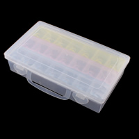 Plastic Kralen Container, Rechthoek, 220x121x51mm, Verkocht door PC