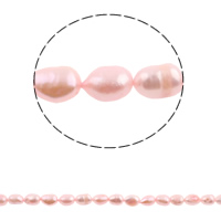 Cultured Baroque Freshwater Pearl Beads, natural, pink, 8-9mm, Hole:Approx 0.8mm, Sold Per Approx 15.5 Inch Strand
