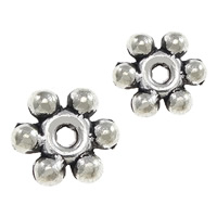 Zinc Alloy Spacer Beads Flower antique silver color plated nickel lead & cadmium free Sold By Lot