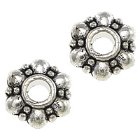 Zinc Alloy Spacer Beads Flower antique silver color plated nickel lead & cadmium free Approx 2mm Sold By Lot