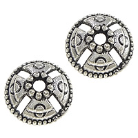 Tibetan Style Bead Cap, Dome, antique silver color plated, nickel, lead & cadmium free, 12x12x6mm, Hole:Approx 2.5mm, 1000PCs/Lot, Sold By Lot