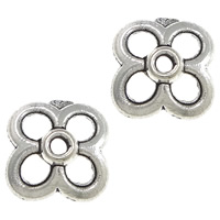 Tibetan Style Bead Cap, Flower, antique silver color plated, hollow, nickel, lead & cadmium free, 9x9x3mm, Hole:Approx 1mm, 1000PCs/Lot, Sold By Lot