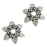 Zinc Alloy Bead Cap Flower antique silver color plated nickel lead & cadmium free Approx 1.5mm Sold By Lot