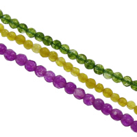 Perles agates, Agate, Rond, facettes, plus de couleurs à choisir, 2mm, Trou:Environ 1mm, Longueur:Environ 15 pouce, 5Strandstoron/sac, Environ 180PC/brin, Vendu par sac