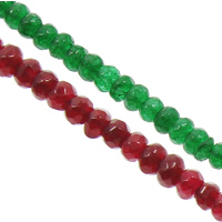 gefärbter Marmor Perle, Rondell, verschiedene Größen vorhanden & facettierte, keine, Bohrung:ca. 1mm, Länge ca. 15 ZollInch, verkauft von Tasche