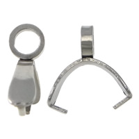 Stainless Steel Pinch Bail, original color, 2.5x9x8.5mm,0.5mm, Hole:Approx 2.2mm, 200PCs/Lot, Sold By Lot