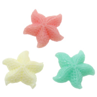 Synthetic Coral Beads, Starfish, mixed colors, 21x20x5mm, Hole:Approx 2mm, 50PCs/Bag, Sold By Bag