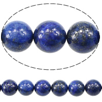 Perles synthétique Lapis Lazuli, lapis synthétique, Rond, 12mm, Trou:Environ 1.2mm, Longueur:Environ 15.5 pouce, 5Strandstoron/lot, Environ 32PC/brin, Vendu par lot