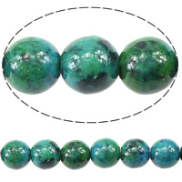 Chrysocolla Beads, Round, natural, 8mm, Hole:Approx 1mm, Length:Approx 16 Inch, 20Strands/Lot, Approx 49PCs/Strand, Sold By Lot
