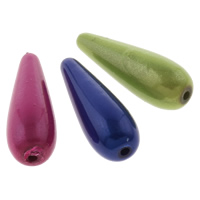 Miracle Acrylic Beads Teardrop painted mixed colors Approx 1.5mm Approx Sold By Bag