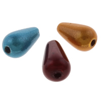 Miracle Acrylic Beads, Teardrop, painted, mixed colors, 6x10mm, Hole:Approx 1mm, Approx 2750PCs/Bag, Sold By Bag