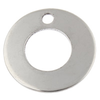 Stainless Steel Pendants, Donut, hand polished, original color, 20x20x1mm, Hole:Approx 2mm, 100PCs/Bag, Sold By Bag