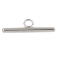 Stainless Steel Toggle Clasp Findings, original color, 23x7mm, Hole:Approx 3mm, 100PCs/Bag, Sold By Bag