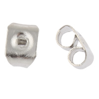 Stainless Steel Tension Ear Nut, original color, 4x5x3mm, Hole:Approx 1mm, 5000Pairs/Bag, Sold By Bag