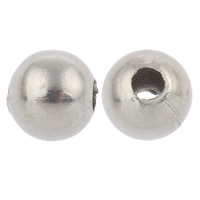 Stainless Steel Beads Round original color Sold By Bag