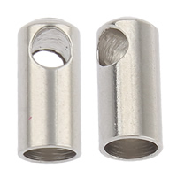 Stainless Steel End Caps, Tube, different size for choice, original color, 500PCs/Bag, Sold By Bag