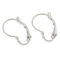 Stainless Steel Lever Back Earring Wires, original color, 13x18x3mm, 50Pairs/Bag, Sold By Bag