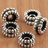 Thailand Sterling Silver Spacer Bead, Rondelle, 7x3.80mm, Hole:Approx 1.6mm, 300PCs/Lot, Sold By Lot