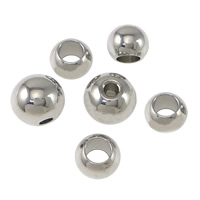 Perlas de acero inoxidable, Tambor, más tamaños para la opción, color original, Vendido por Grupo