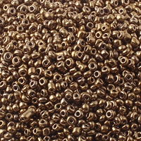 Plated Glass Seed Beads Round Approx 1mm Sold By Bag