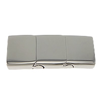 Stainless Steel Magnetic Clasp, Rectangle, original color, 43x18x7mm, Hole:Approx 16x5mm, 10PCs/Lot, Sold By Lot