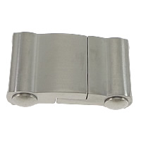 магнитная  застежка  из нержавеющей стали, нержавеющая сталь, Прямоугольная форма, оригинальный цвет, 30x20x8mm, отверстие:Приблизительно 14x4.5mm, 10ПК/Лот, продается Лот