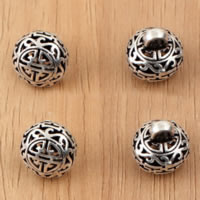 Thailand Sterling Silver Pendants, Flat Round, hollow, 11x12.60mm, Hole:Approx 2.8mm, 25PCs/Lot, Sold By Lot