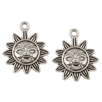 Zinc Alloy Pendants Sun antique silver color plated nickel lead & cadmium free Approx 1.5mm Approx Sold By KG