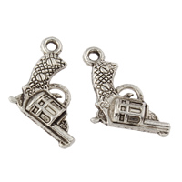 Tibetan Style Gun Pendants, antique silver color plated, nickel, lead & cadmium free, 12x24x4mm, Hole:Approx 1.5mm, Approx 725PCs/KG, Sold By KG