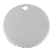 Stainless Steel Pendants, Flat Round, word I love you, blacken, 20x20x1.50mm, Hole:Approx 1mm, 50PCs/Bag, Sold By Bag