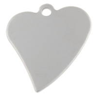 Stainless Steel Tag Charm Heart hand polished laser pattern & Customized original color Approx 3mm Sold By Bag
