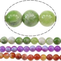 персидский Jade Бусины, Круглая, разный размер для выбора, Много цветов для выбора, отверстие:Приблизительно 1mm, длина Приблизительно 16 дюймовый, продается Лот