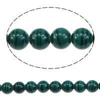 Malachit Perle, rund, verschiedene Größen vorhanden, grün, Bohrung:ca. 1mm, Länge:ca. 16 ZollInch, verkauft von Menge