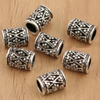 Thailand Sterling Silver Beads, Column, 5x6.60mm, Hole:Approx 3mm, 60PCs/Lot, Sold By Lot