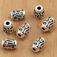 Bali Sterling Silver Beads, Tailandia, Oval, 5x6.80mm, Buraco:Aprox 1.9mm, 40PCs/Lot, vendido por Lot