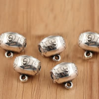 Thailand Sterling Silver Bail Bead, Oval, 10x10mm, Hole:Approx 1.6mm, 1mm, 30PCs/Lot, Sold By Lot