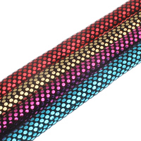 Cuerdas de Cuero, Cuero de PU, con el patrón del punto redondo, más colores para la opción, 6x5mm, 100m/Bolsa, Vendido por Bolsa