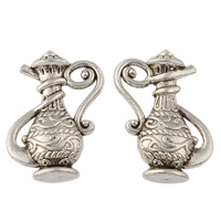 Tibetan Style Tool Pendants, Teapot, antique silver color plated, nickel, lead & cadmium free, 13x17x4mm, Hole:Approx 2mm, Approx 917PCs/KG, Sold By KG