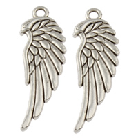 Wing Shaped Tibetan Style Pendants, antique silver color plated, nickel, lead & cadmium free, 11x33x2mm, Hole:Approx 2mm, Approx 641PCs/KG, Sold By KG