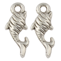 Tibetan Style Animal Pendants, Dolphin, antique silver color plated, nickel, lead & cadmium free, 7x17x3mm, Hole:Approx 1.5mm, Approx 1887PCs/KG, Sold By KG