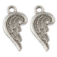 Wing Shaped Tibetan Style Pendants, antique silver color plated, nickel, lead & cadmium free, 10x19x2mm, Hole:Approx 1mm, Approx 1667PCs/KG, Sold By KG