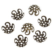 Iron Bead Caps, Flower, plated, more colors for choice, 10x6mm, Hole:Approx 1mm, 2000PCs/Bag, Sold By Bag