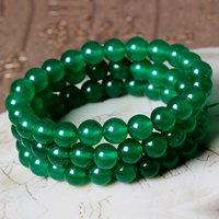 Jade Malaysia Bracelet, Round, different size for choice, Sold By Lot