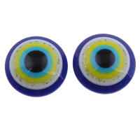 Дурной глаз Кабошон, канифоль, с Пластиковые блестки, Плоская круглая форма, разный размер для выбора & плоской задней панелью, разноцветный, 2Сумки/Лот, 1000ПК/сумка, продается Лот