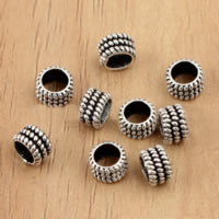 Thailand Sterling Silver Large Hole Bead, 5x3.40mm, Hole:Approx 3mm, 100PCs/Lot, Sold By Lot