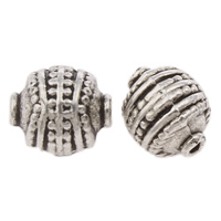 Tibetan Style Jewelry Beads, antique silver color plated, nickel, lead & cadmium free, 10x8mm, Hole:Approx 1mm, Approx 513PCs/KG, Sold By KG