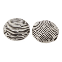 Tibetan Style Flat Beads, Flat Round, antique silver color plated, nickel, lead & cadmium free, 10x10x4mm, Hole:Approx 1mm, Approx 847PCs/KG, Sold By KG