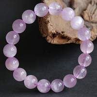 Kunzite Bracelet, Round, natural, different size for choice, Sold By Strand