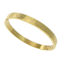 Stainless Steel Bangle 304 Stainless Steel gold color plated 6mm Inner Approx Length Approx 6.5 Inch Sold By Lot